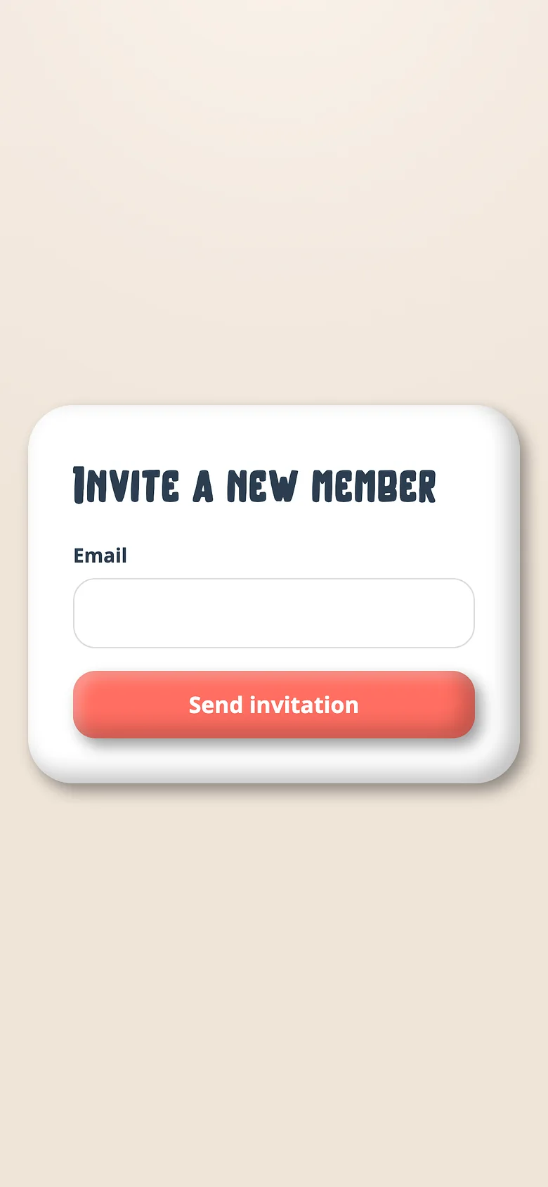 The Voicebooks invitation form for a new recording artist or admin